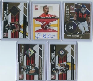 2011 Donruss Elite 5 Card Lot Inc. Ward Jersey, Baldwin Autograph, Urlacher - Picture 1 of 2