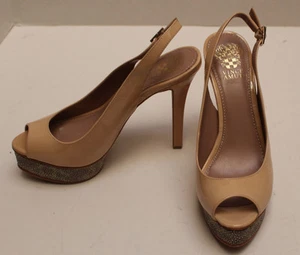 Nuevos en caja Vince Camuto Pétalo Bronceado Color Tacón Alto Plataforma Zapatos - Imagen 1 de 12