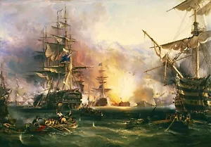 Pintura de lucha gloriosa de William Gilbert Galia reproducción - Imagen 1 de 3