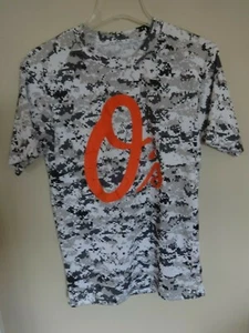 Baltimore Orioles Maybin # 11 Pullover Camouflage Poly Baseball Trikot Shirt Herren S - Bild 1 von 5