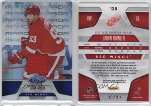2011-12 Certified Mirror Blue Materials /99 Johan Franzen #138