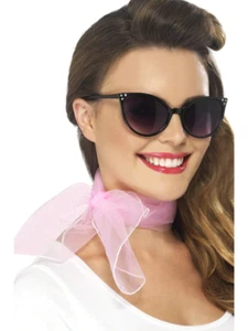 Rosa Damas Años 50 Bufanda Cuello Mujer Elegante Vestido Disfraz Accesorio - Imagen 1 de 1