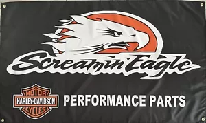 SCREAMIN EAGLE USA HARLEY DAVIDSON 3x5Ft Flag BANNER DRAPEAU GARAGE STREET - Photo 1 sur 1