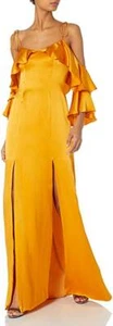 Amur Marigold Women's Fiona Silk Gown Formal Dress 4 - Picture 1 of 5