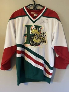 Vintage Halifax Mooseheads Jersey Signed Pascal LeClair #31 Youth XL - Picture 1 of 6