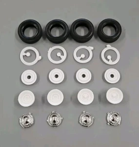 AMT 1/16 1955 CHEVY BEL AIR HARDTOP STOCK WHEELS AND TIRES CHEVROLET - Picture 1 of 4