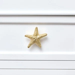 Gold Starfish Drawer Knob cupboard door cabinet handle home decor accessories - Picture 1 of 4
