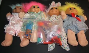 Figura bambola troll russ vintage 15" con corpo in tessuto - Foto 1 di 5