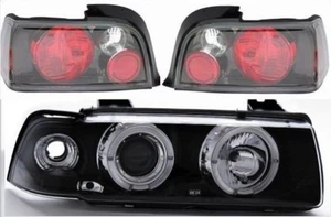 Scheinwerfer CCFL +Rückleuchte schwarz BMW E36 2D coupe cabrio Headlights 92-98  - Bild 1 von 1