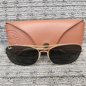 Ray Ban Gold Color Frame Dark Sunglasses RB3799-001/31-57015 145 3N Brown Case - Picture 1 of 13