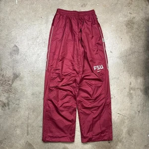 Y2K Nike Team FSU Seminolen Windbreaker Hose Herren Medium Mesh gefüttert Baggy - Bild 1 von 8