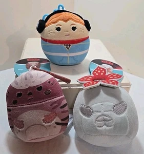 Squishmallow Stranger Things Max, Vecna, Demogorgon New Plush Clip On Set - Picture 1 of 14