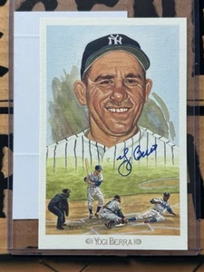 Yogi Berra Signed Celebration Perez Steele Hall of Fame Postcard #6 JSA COA - Picture 1 of 3