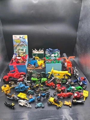 Vintage 1960s-90s Lot Of 54 Toy Motorcycles, 3-Wheelers, Etc. Auburn, Tonka + 🛵 - Image 1 of 4