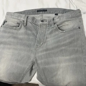 498 $ John Varvatos USA grau Denim schmale Passform Jeans 34 x 32 Gewicht Skinny - Knopfleiste - Bild 1 von 12