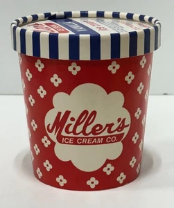Vintage Miller's Ice Cream Cardboard Container 1 Pint Houston, Tx collectible - Picture 1 of 7