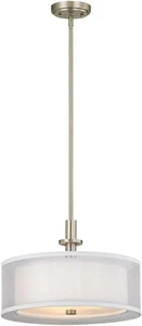 Dolan Designs 1274-09 3-Light Organza Pendant – Satin Nickel - Picture 1 of 3