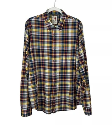 Camisa Relwen Para Hombre A Cuadros Manga Larga Botón Delantero Talla L Foto 1 de 4