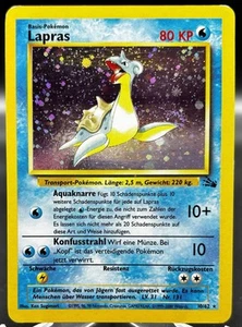 Pokémon 2000 Fossil Lapras Vintage Holo 10/62 Deutsch EX-VG - Bild 1 von 6