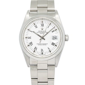 Rolex Date 15200 Oyster Stainless Steel White Dial Unisex Automatic Watch 34mm - Picture 1 of 6