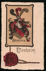 Künstler-AK Ettenheim, Absolvia, Studentenwappen, Siegel - Picture 1 of 2