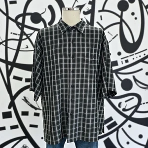 Bruno Mens XXL Plaid Sueded Short Sleeve Button Front Casual Workwear Shirt - Picture 1 of 8