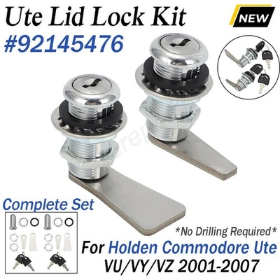 Ute Lid Lock Hardlid Lock Kit fits VU VY VZ Holden Commodore Ute 01-07 92145476 - Image 1 of 4