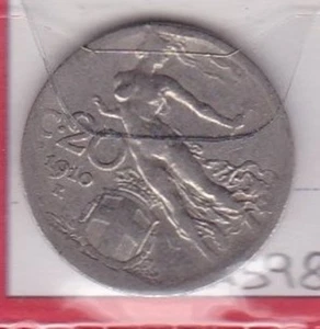 A598: Moneta Coin Vittorio Emanuele III - 20 Centesimi 1910 Libertà - Picture 1 of 1