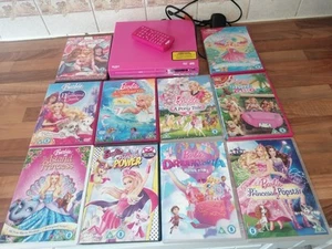 Bush Pink dvd player with remote plus 10 barbie dvds - Picture 1 of 15