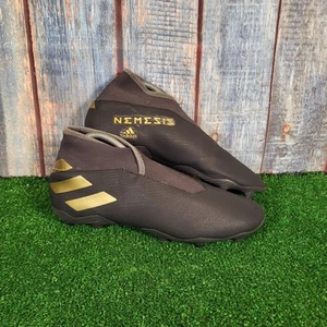 Botas de fútbol Adidas Nemeziz 19.3 FG núcleo sin cordones negras y doradas Reino Unido 8.5 - Imagen 1 de 13