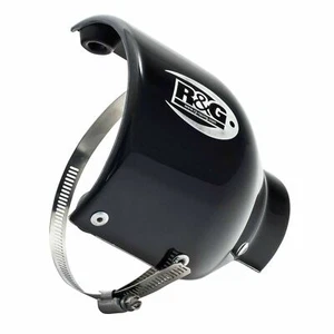 Fits most bikes/R&G Universal Exhaust pipe Protector Left side oval EP0004BK1 - Bild 1 von 2