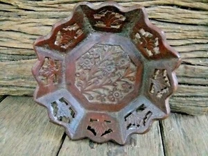 Vintage Madera Sirviendo Pequeño Bandeja Natural Acabado Detallado Con a Mano - Imagen 1 de 12