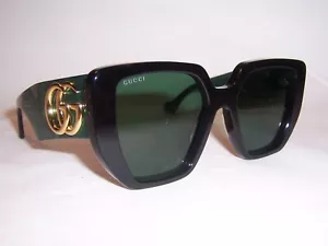 NEW GUCCI SUNGLASSES GG 0956S 001 BLACK/GREEN 54MM AUTHENTIC 0956 - Picture 1 of 8