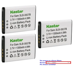 Kastar Replacement Battery Pack for Samsung SLB-0837B SLB-0837(B) Digimax SL201 - Picture 1 of 7