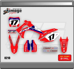 HONDA CRF450R 2013 2014 2015 2016 CRF250R 2014-2017 KIT DE GRÁFICOS SEMI PERSONALIZADO - Imagen 1 de 2