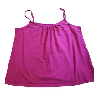 Damengröße 3X Fashion Bug fuchsiafarbenes Trägertop mit plissierter Vorderseite - Bild 1 von 4