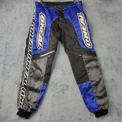 Calça masculina de corrida de motocross O’Neal Elements tamanho 34 preta azul - Imagem 1 de 4