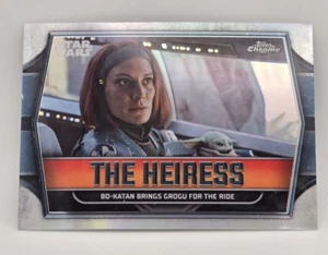 2024 Topps Chrome Star Wars Bo-Katan Brings Grogu for the Ride The Heiress TH-10 - Picture 1 of 2