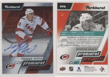 2020-21 Parkhurst Prominent Prospects Red /10 Morgan Geekie #PP8 Rookie Auto RC