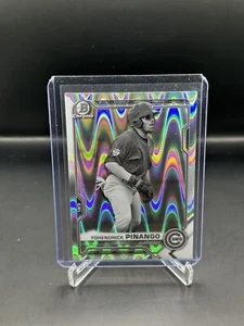 2021 Bowman Draft Baseball Yohendrick Pinango Black & White Ray Wave #BDC-25 - Picture 1 of 3
