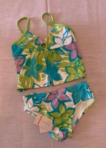 Gymboree Palm Springs Tropical Floral Tankini Sz 5 Aqua Green Purple White NWT - Picture 1 of 1