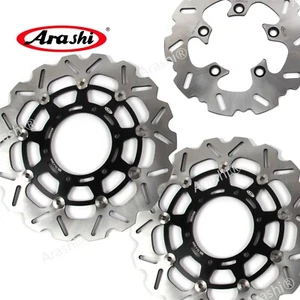 BLACK Front Rear Brake Disc Rotor for Suzuki GSX-R 1000 GSXR1000 2009-2015 2011 - Picture 1 of 11