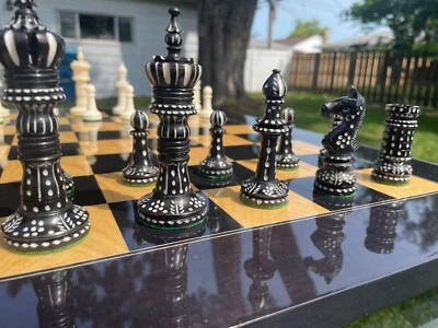 Костяные шахматные фигуры без доски (две замененные фигуры) - Изображение 1 из 4