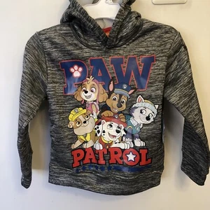 Paw Patrol Fleece Pullover Hoodie Long Sleeve Size 4 - Gray New - Picture 1 of 3