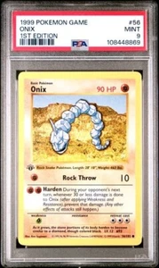 PSA 9 - 1999 Pokemon Base Set 1st Edition Onix 56/102 Shadowless - Bild 1 von 2