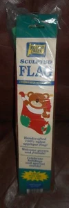 Meadow Creek Sculpted Flag Christmas Stocking Teddy Bear Yard LARGE 28" X 40" - Picture 1 of 2