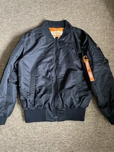 Arctic Army Mens Black Logo Bomber Brand New Large Jacket - Picture 1 of 11