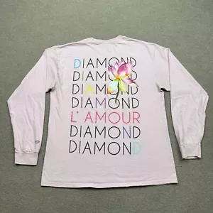 Diamond Supply Co Men's Shirt Size L Pink Long Sleeve L'Amour Skateboarding Tee - Picture 1 of 11