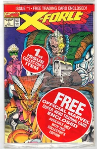 X-FORCE # 1 B (1a serie) 1991 Marvel (fn-en muy buen estado) polietileno con tarjeta Deadpool (A) - Imagen 1 de 2