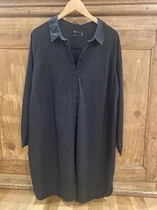 100% Cotton Black ASOS Maternity Shirt Dress Size 14 - Picture 1 of 6